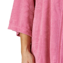 Load image into Gallery viewer, https://images.esellerpro.com/2278/I/177/211/HC3306-slenderella-ladies-womens-floral-embossed-zip-robe-pink-close-up-2.jpg
