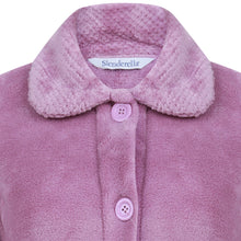 Load image into Gallery viewer, https://images.esellerpro.com/2278/I/182/469/HC4301-slenderella-ladies-button-up-robe-dressing-gown-house-coat-heather-close-up-1.jpg