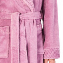 Load image into Gallery viewer, https://images.esellerpro.com/2278/I/182/714/HC4302-slenderella-ladies-shawl-collar-robe-dressing-gown-house-coat-heather-close-up-2.jpg