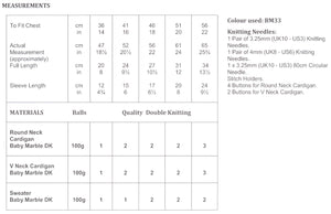 James Brett Double Knitting Pattern - Baby Cardigan & Sweaters (JB566)