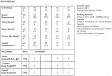 Load image into Gallery viewer, James Brett Double Knitting Pattern - Baby Jacket Trousers & Helmet (JB611)