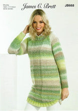Load image into Gallery viewer, James Brett Chunky Knitting Pattern - Ladies Sweater (JB668)