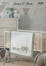 Load image into Gallery viewer, James Brett Babies Double Knit Pattern Elephant Blanket (JB908)