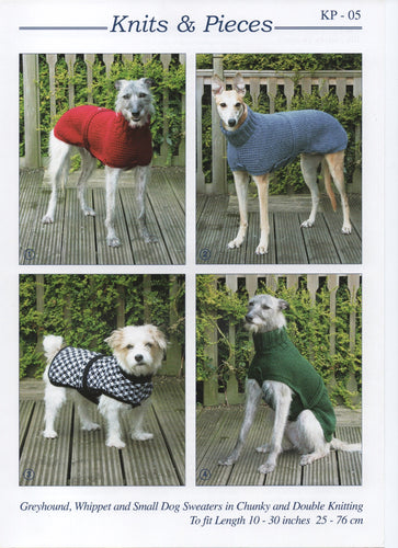 Knits & Pieces Double Knitting Pattern - Dog Jumpers and Coats (KP-05)