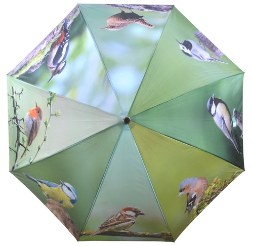 Esschert Design Bird Photo Print Umbrella - Automatic Opening (120cm Diameter)