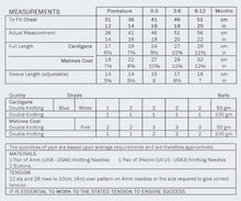 Load image into Gallery viewer, Double Knitting Pattern - UKHKA 2 Baby Cardigans & Matinee Coat