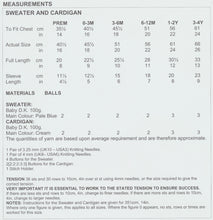 Load image into Gallery viewer, Double Knitting Pattern - UKHKA 80 Baby Cardigan & Jumper