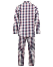 Load image into Gallery viewer, https://images.esellerpro.com/2278/I/186/139/WR2813-walker-reid-mens-navy-check-pyjamas-pjs-set-2.jpg