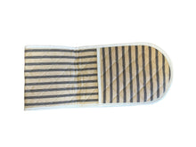 Load image into Gallery viewer, Beige & Brown Stripe Quilted Double Oven Glove
