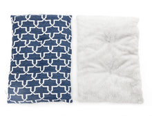Load image into Gallery viewer, https://images.esellerpro.com/2278/I/213/321/chenille-faux-fur-pet-cushion-pillow-bed-blue.JPG