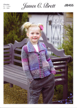 Load image into Gallery viewer, James Brett Chunky Knitting Pattern - JB455 Girls Cardigan