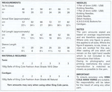 Load image into Gallery viewer, King Cole Aran Knitting Pattern - Kids Tunic & Cardigan (4561)