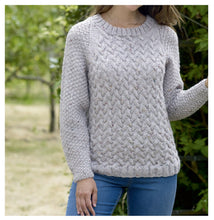 Load image into Gallery viewer, King Cole Aran Knitting Pattern - Ladies Sweater & Jacket (5298)