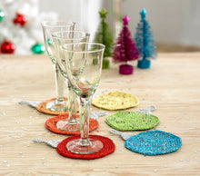 Load image into Gallery viewer, https://images.esellerpro.com/2278/I/130/153/king-cole-christmas-crochet-book-2-bauble-coasters.jpg