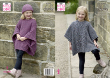 Load image into Gallery viewer, King Cole Chunky Knitting Pattern - Girls Cardigan & Waistcoat (5292)