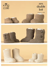 Load image into Gallery viewer, King Cole Double Knitting Pattern - 3275 Knitted Hug Boot Slippers