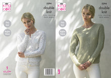 Load image into Gallery viewer, King Cole Double Knitting Pattern - Ladies Sweater & Cardigan (5294)