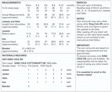 Load image into Gallery viewer, King Cole Double Knitting Pattern - Baby Blanket Jackets Gilet & Hat (4430)