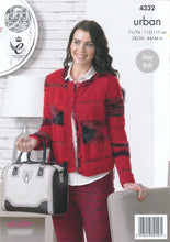 Load image into Gallery viewer, King Cole Urban Knitting Pattern - V or Round Neck Cardigan (4332)