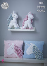 Load image into Gallery viewer, King Cole Yummy Knitting Pattern - Unicorn Cushion & Toy (9087)