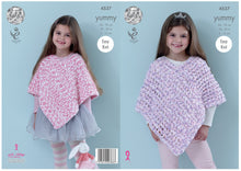 Load image into Gallery viewer, King Cole Yummy Knitting Pattern - Girls Ponchos (4537)