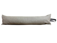 Load image into Gallery viewer, Light Grey Draught Excluder with Leatherette Handle 3ft
