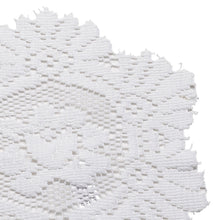 Load image into Gallery viewer, https://images.esellerpro.com/2278/I/147/515/monica-lace-floral-scalloped-edge-doilies-table-mats-8-inch-white-close-up.jpg
