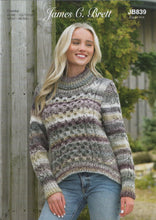 Load image into Gallery viewer, James Brett Women’s Chunky Knitting Pattern - Ladies Sweater (JB839)