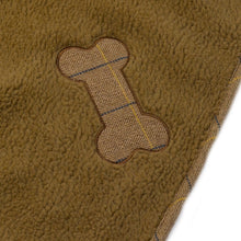 Load image into Gallery viewer, https://images.esellerpro.com/2278/I/138/839/petface-tweed-check-sherpa-fleece-comforter-pet-dog-blanket-tan-close-up.jpg