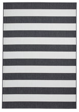 Load image into Gallery viewer, http://images.esellerpro.com/2278/I/196/887/think-rugs-santa-monica-48644-striped-outdoor-patio-garden-carpet-rug-mat-black-white-1.jpg