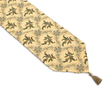 Load image into Gallery viewer, Trellis Vine &amp; Floral Leaves Table Runner 13&quot; x 72&quot; (Red)