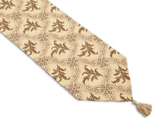 Load image into Gallery viewer, Trellis Vine &amp; Floral Leaves Table Runner 13&quot; x 72&quot; (Red)