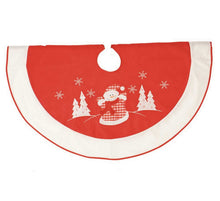 Load image into Gallery viewer, Christmas Tree Skirt Snowman Design (100cm Diameter)