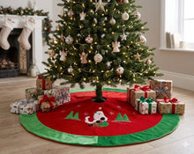 Load image into Gallery viewer, Santa Design Velvet Christmas Tree Skirt (100cm Diameter)