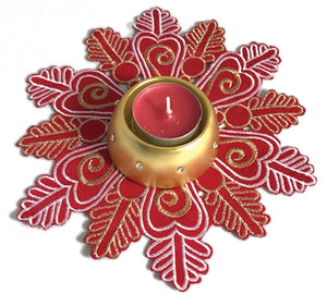 Snowflake Design Festive 8" Doilies (4 Colours)