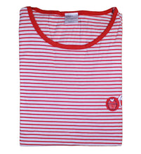 Load image into Gallery viewer, Ladies Striped Cupcake Detail Pyjamas S - XL (Navy Blue or Red)