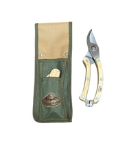 Load image into Gallery viewer, Garden Pruning Set With Stainless Steel Tools &amp; Belt Pouch (Khaki &amp; Brown)