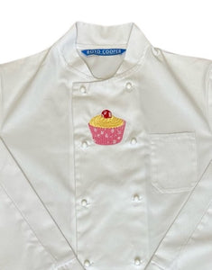 Embroidered Cupcake Bakers Chefs Jacket Extra Small 34”