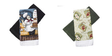Load image into Gallery viewer, 2 Pack Cotton Tea Towels Set, Printed &amp; Waffle Kitchen Dish Towels 16” x 26” 2 Designs