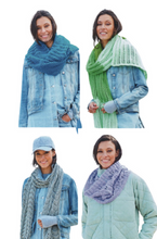 Load image into Gallery viewer, UKHKA 250 Double Knit Knitting Pattern Ladies Accessories Snoods,Scarf &amp; Shawl
