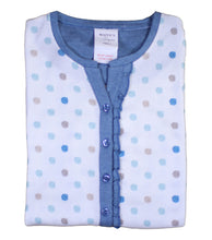 Load image into Gallery viewer, Ladies Polka Dot Nightdress with Frilly Trim S - L (Blue or Rose Pink)