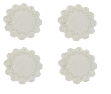 Load image into Gallery viewer, Pack of 4 Embroidered Floral Doilies Cream or White (3 Sizes)