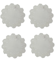 Load image into Gallery viewer, Pack of 4 Embroidered Floral Doilies Cream or White (3 Sizes)