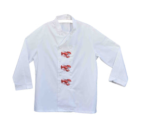 Long Sleeve Embroidered Lobster Design Chefs Jacket 44” Large