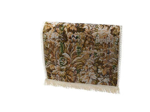 Decorative Floral Castles Tapestry Arm Caps or Chair Backs with Cotton Trim