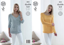 Load image into Gallery viewer, King Cole Knitting Pattern 4835 &amp; Bamboo Cotton Yarn Bundle DK