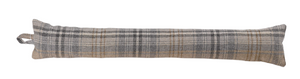 Grey/Beige Kildare Check Fabric Draught Excluder (4 Sizes)