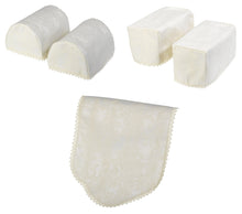 Load image into Gallery viewer, Jacquard Damask Arm Caps &amp; Standard or XL Chair Back Set (Cream)