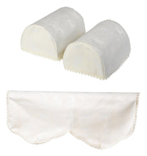 Load image into Gallery viewer, Jacquard Damask Arm Caps &amp; 2 or 3 Seater Settee Backs Set (Cream)
