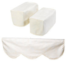 Load image into Gallery viewer, Jacquard Damask Arm Caps &amp; 2 or 3 Seater Settee Backs Set (Cream)